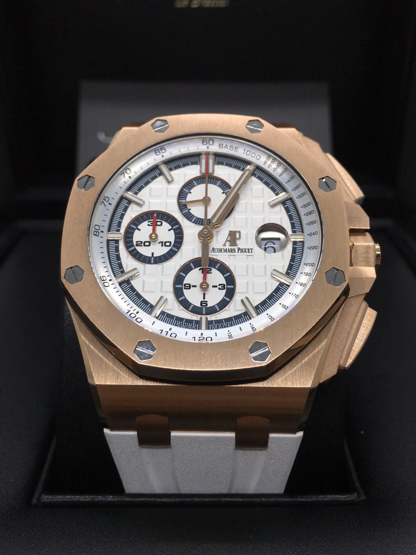 Audemars Piguet Royal Oak Offshore 26408OR.OO.A010CA.01.99 Chronograph ‘Summer Byblos Edition- Rose Gold White Dial Limited Edition