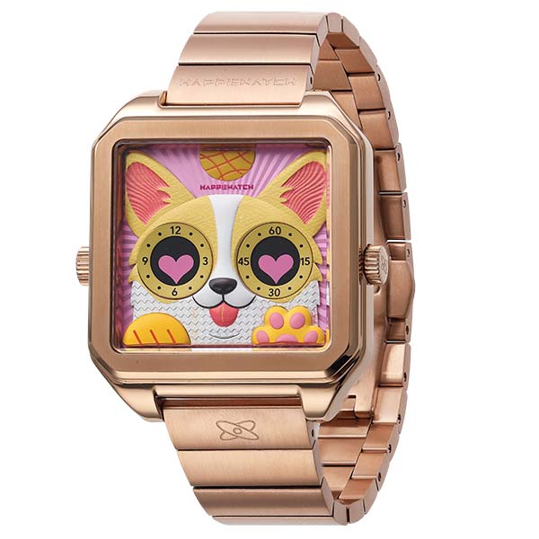 HappieWatch The Corgi Charming Dog Watch in Pink