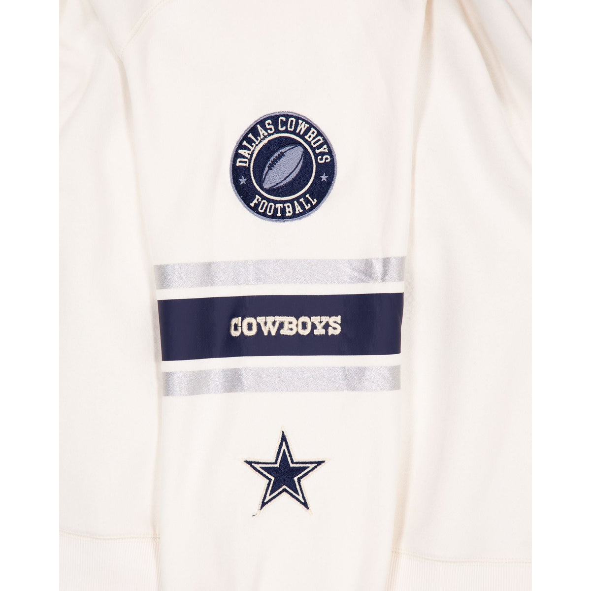 Dallas Cowboys Women's Chrome White Varsity Crewneck