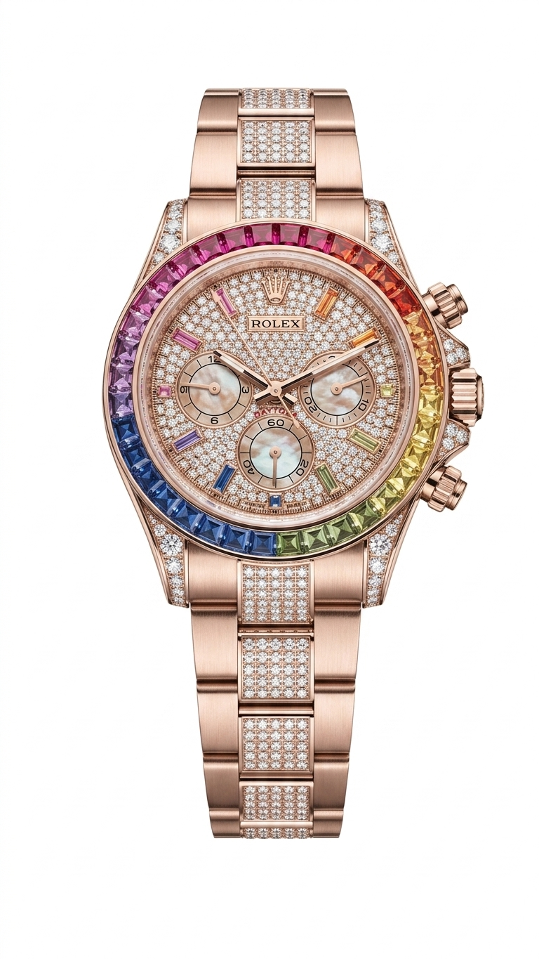 Cosmograph Daytona Chronograph Automatic Rainbow Pave Watch