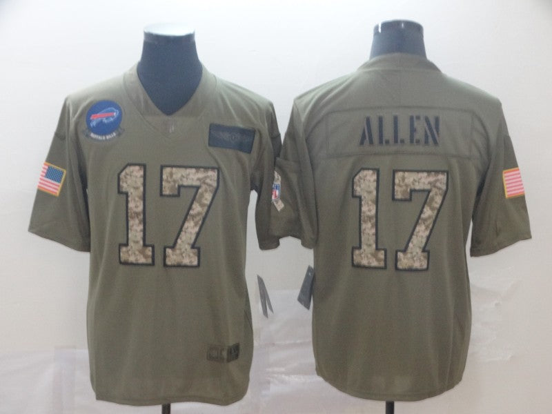 Men’s Buffalo Bills Josh Allen #17 Brown Authentic Jersey