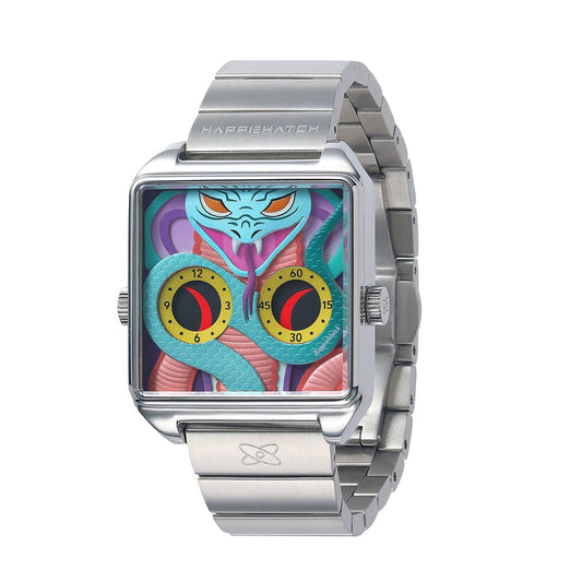 HappieWatch Silver Serpent Watch