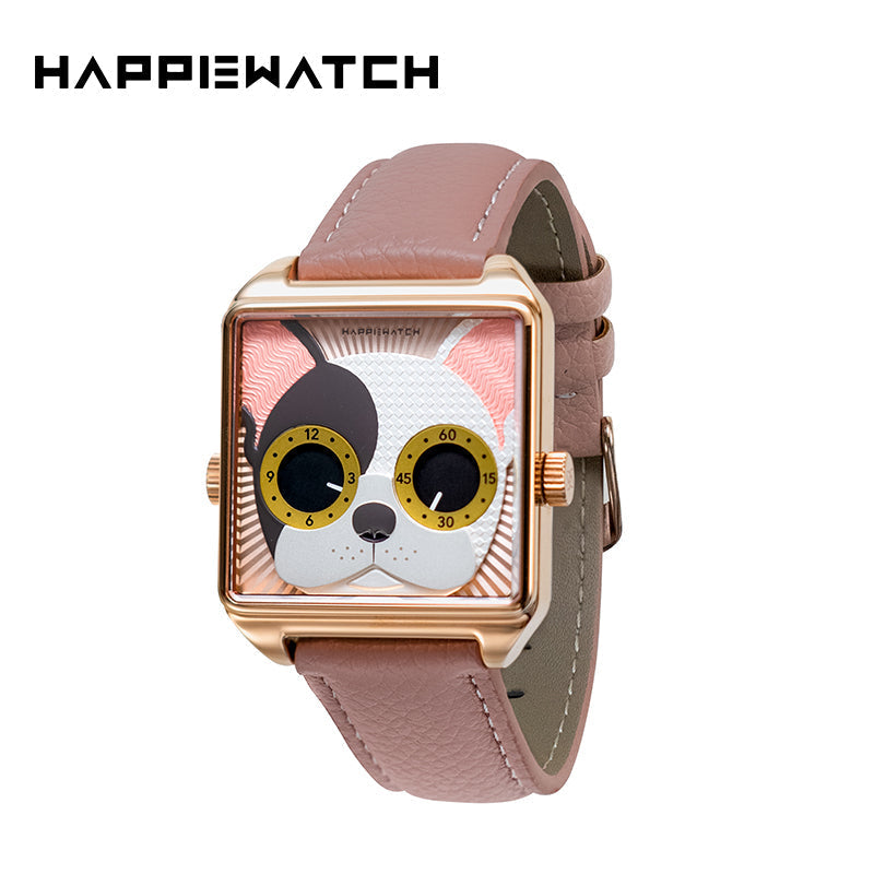 HappieWatch The Duchess – Pink Bulldog Watch for Bold Queens