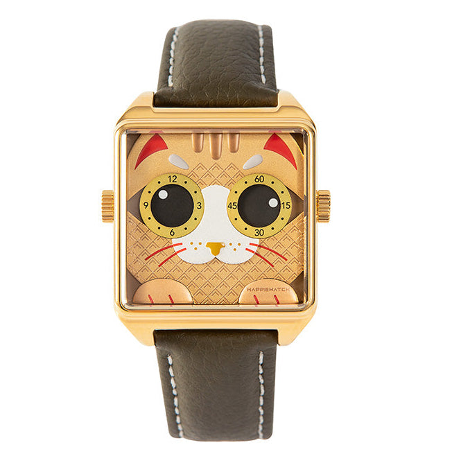 HappieWatch The Lucky Cat A Golden Charm Watch