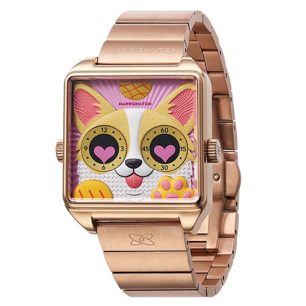 HappieWatch The Corgi Charming Dog Watch in Pink