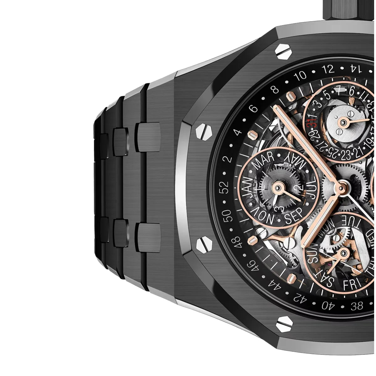 Audemars Piguet Royal Oak Perpetual Calendar 26585CE.OO.1225CE.01 Openworked Black Ceramic