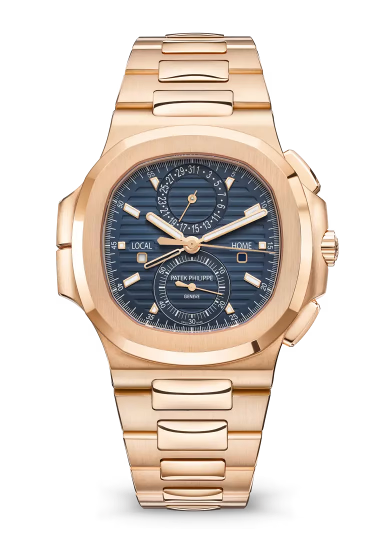 Patek Philippe Nautilus 5990/1R Travel Time Chronograph 2022 Blue Dial