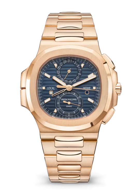 Patek Philippe Nautilus 5990/1R Travel Time Chronograph 2022 Blue Dial