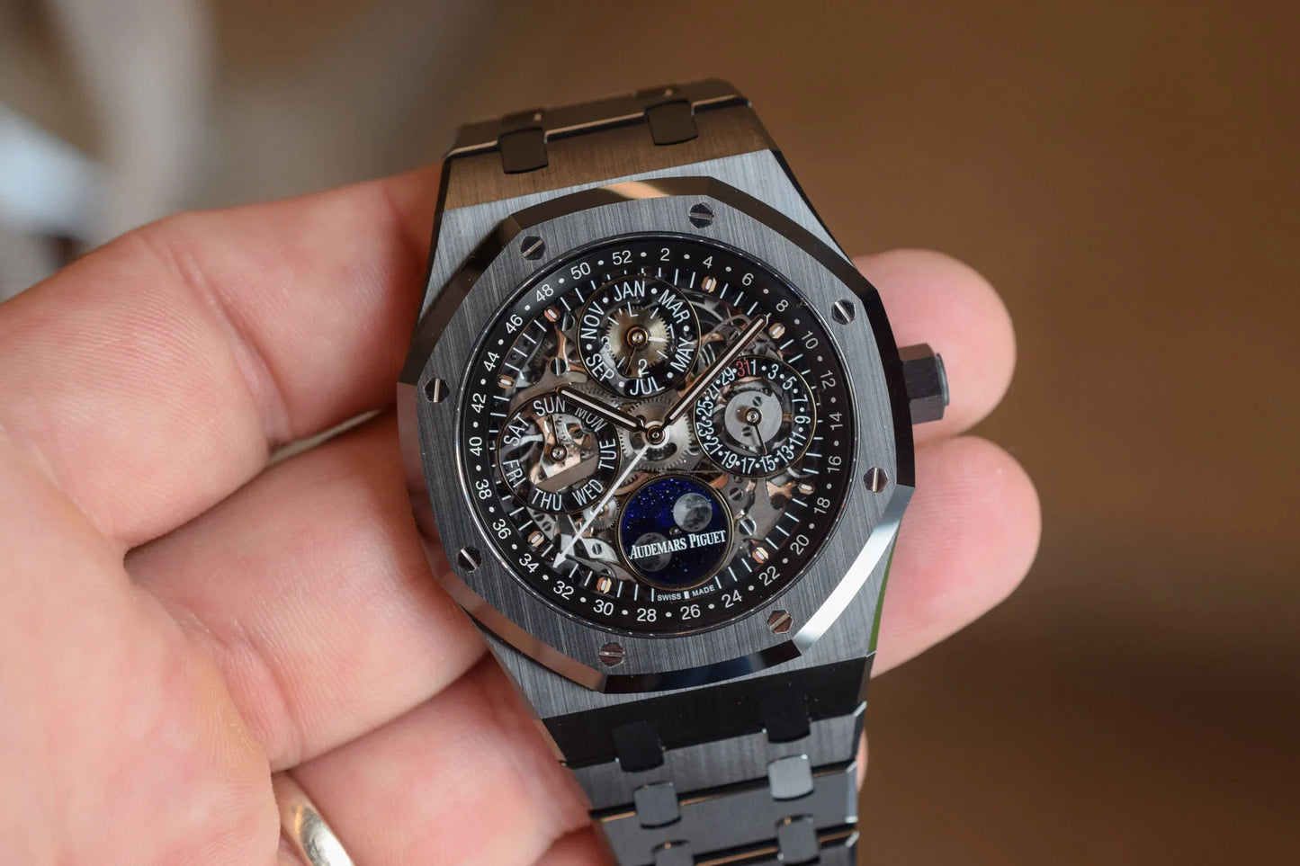 Audemars Piguet Royal Oak Perpetual Calendar 26585CE.OO.1225CE.01 Openworked Black Ceramic