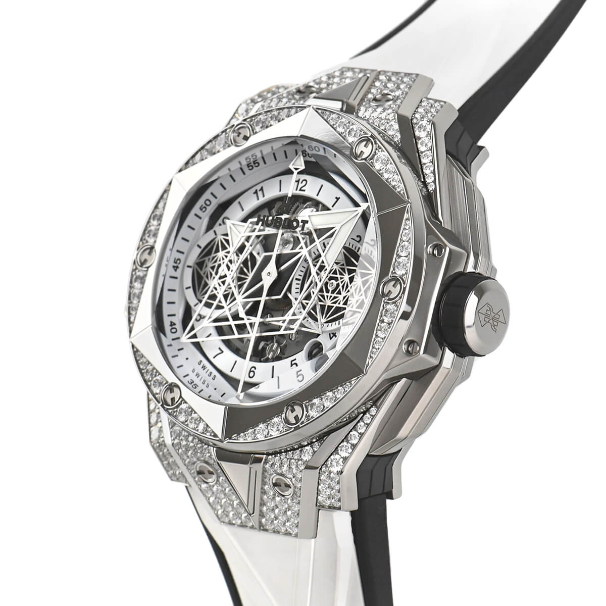 Automatic  White Pavé Dial Men-s Watch 45mm 418.NX.2001.RX.1604.MXM20