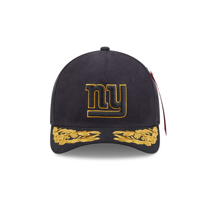 Alpha Industries x New York Giants Black 9FORTY M-Crown A-Frame Snapback Hat
