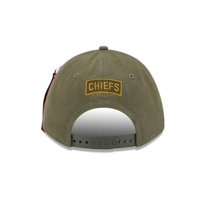 Alpha Industries x Kansas City Chiefs Olive Green 9FORTY M-Crown A-Frame Snapback Hat
