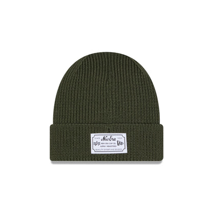 Alpha Industries x Kansas City Chiefs Olive Green Cuff Knit Hat
