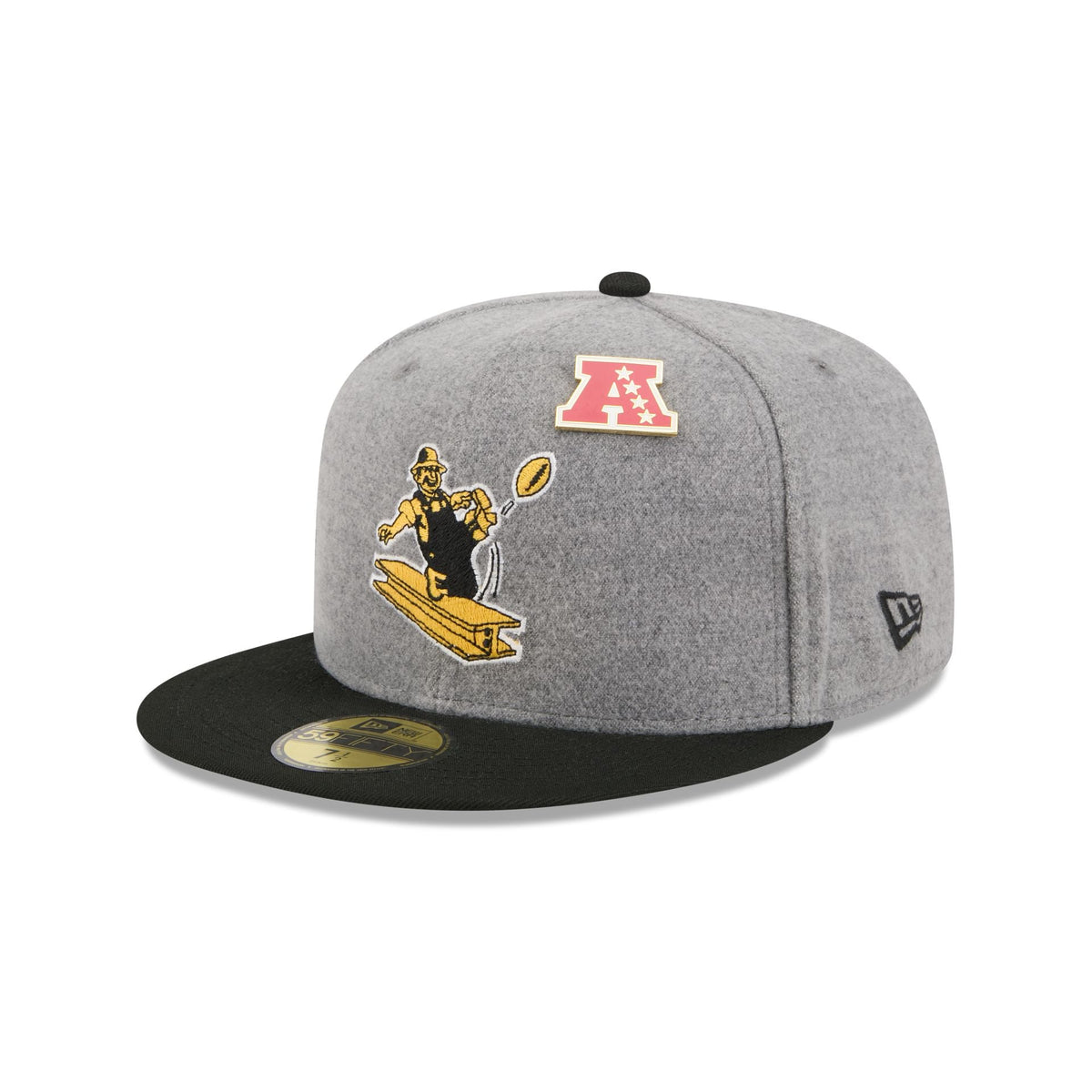 Pittsburgh Steelers Heather Gray Wool 59FIFTY Fitted Hat