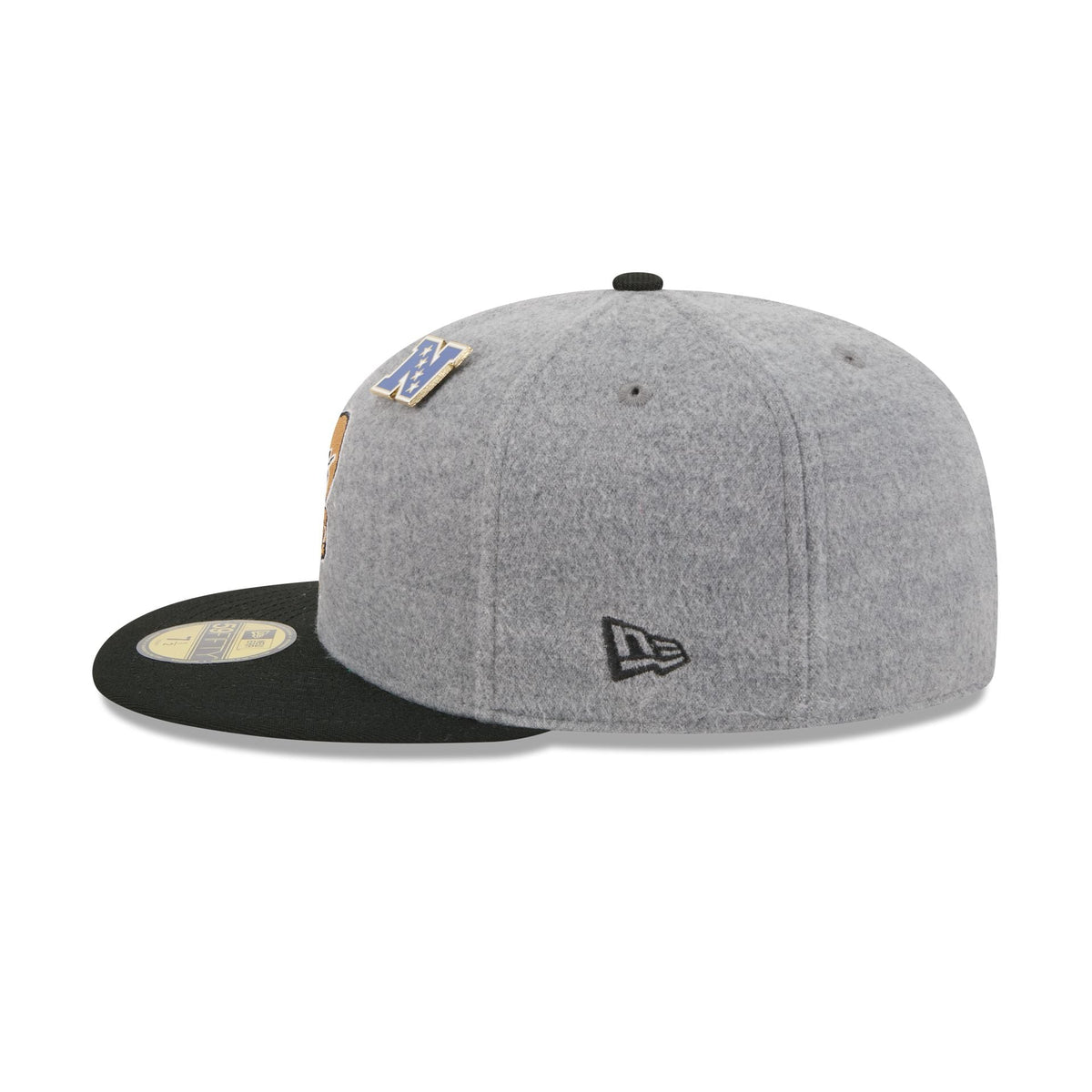 New Orleans Saints Heather Gray Wool 59FIFTY Fitted Hat
