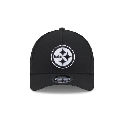 Pittsburgh Steelers Black & White 9FORTY M-Crown A-Frame Snapback Hat