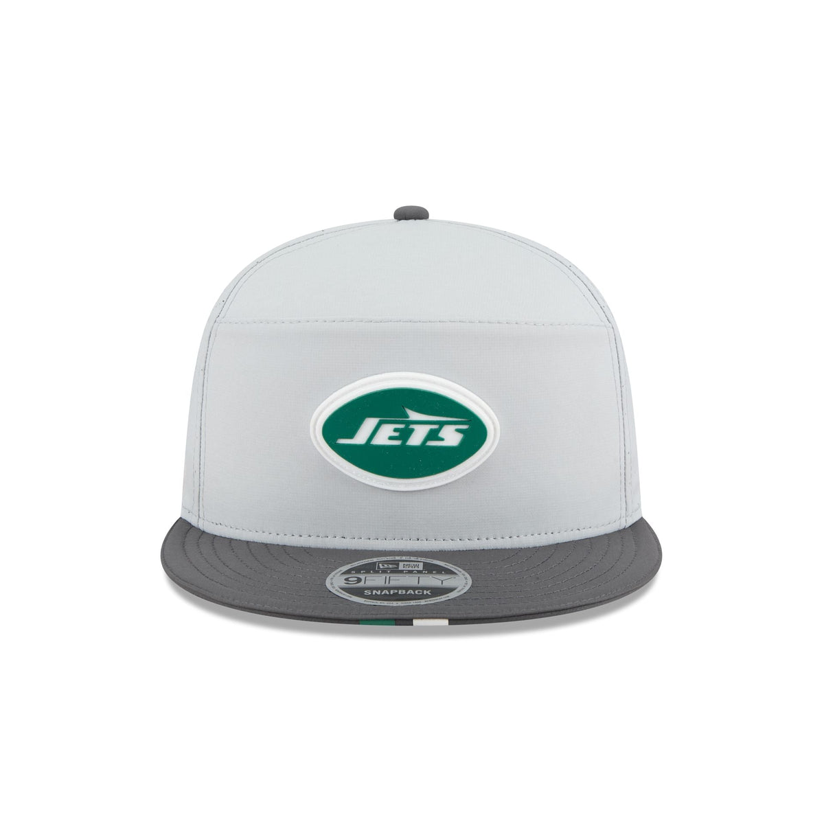 New York Jets 2025 Training Gray Split Panel 9FIFTY Snapback Hat