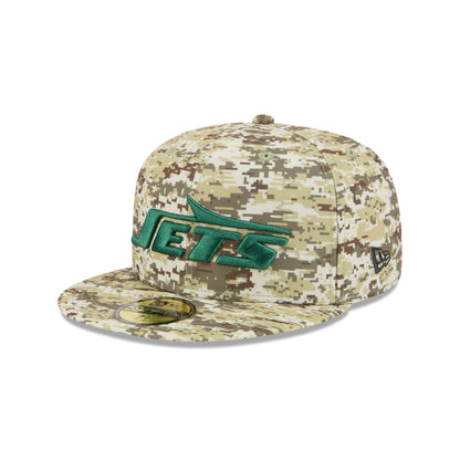 New York Jets 2025 Salute to Service Fan Gear 59FIFTY Fitted Hat