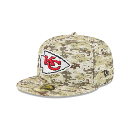 Kansas City Chiefs 2025 Salute to Service Fan Gear 59FIFTY Fitted Hat