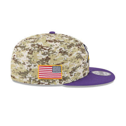 Minnesota Vikings 2025 Salute to Service Fan Gear 9FIFTY Snapback Hat