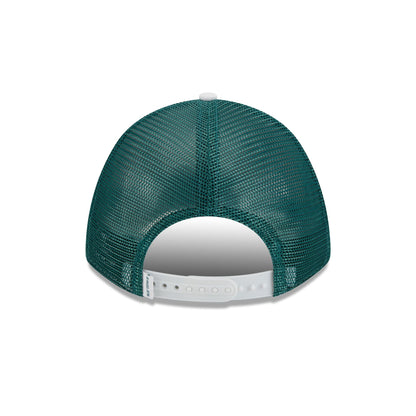 Philadelphia Eagles Optic White Felt Logo Women's 9FORTY M-Crown A-Frame Trucker Hat