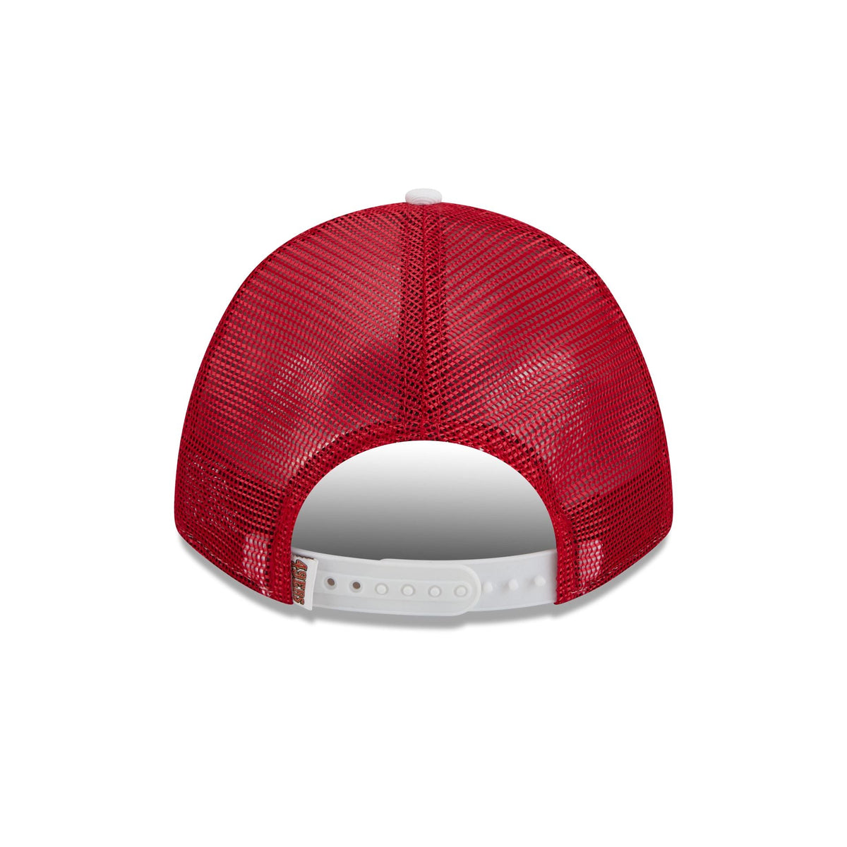San Francisco 49ers Optic White Felt Logo Women's 9FORTY M-Crown A-Frame Trucker Hat