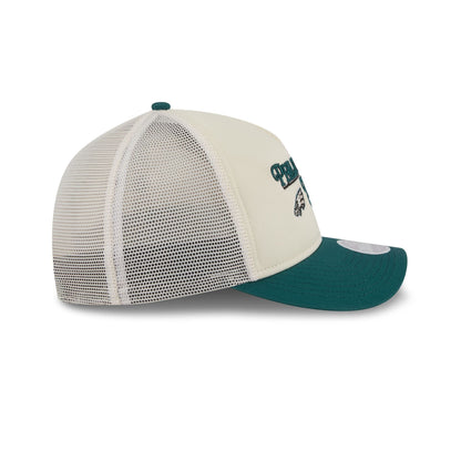 Philadelphia Eagles Retro Chrome Women's White 9FORTY M-Crown A-Frame Trucker Hat