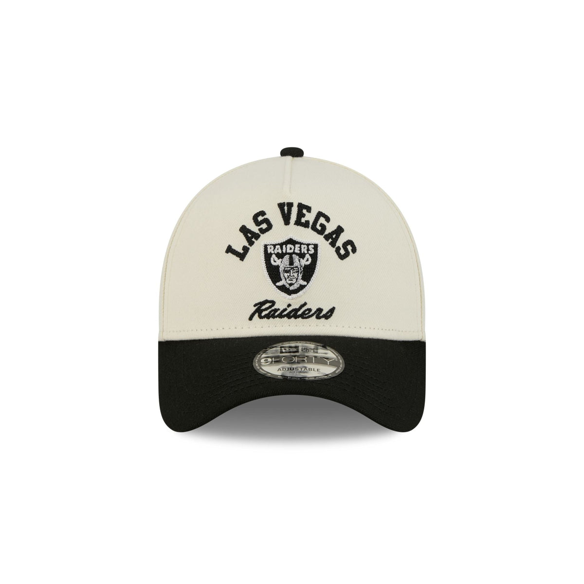 Las Vegas Raiders Chrome White Arched 9FORTY A-Frame Snapback Hat