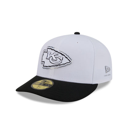 Kansas City Chiefs 2026 Draft Black and White 59FIFTY Fitted Hat