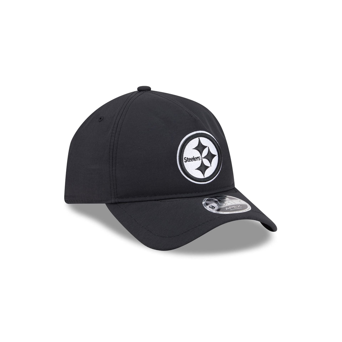 Pittsburgh Steelers Black 9FORTY APEX Snapback Hat