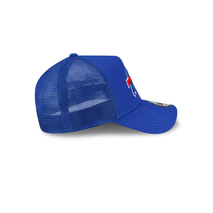 Buffalo Bills Side Script 9FORTY A-Frame Trucker Hat