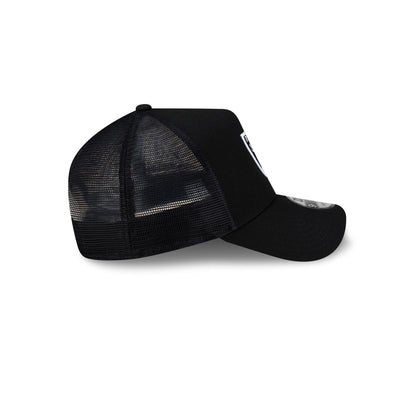 Las Vegas Raiders Side Script 9FORTY A-Frame Trucker Hat