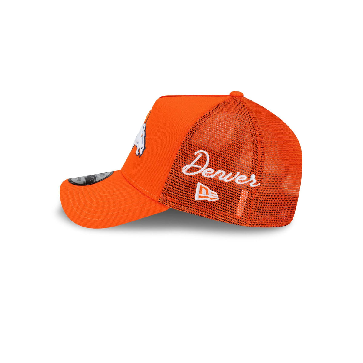 Denver Broncos Side Script 9FORTY A-Frame Trucker Hat