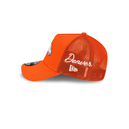 Denver Broncos Side Script 9FORTY A-Frame Trucker Hat