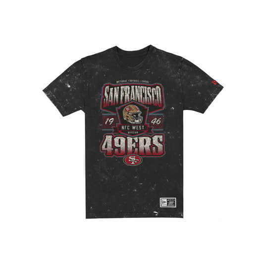 San Francisco 49ers Throwback Washed Graphic Black T-Shirt