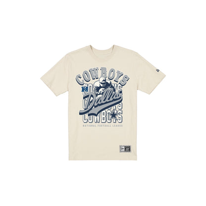 Dallas Cowboys Throwback Helmet Chrome White T-Shirt