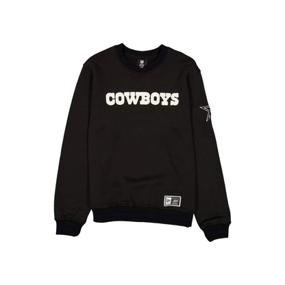 Dallas Cowboys Throwback Boucle Black Crewneck