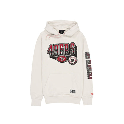 San Francisco 49ers Throwback Chrome White Hoodie