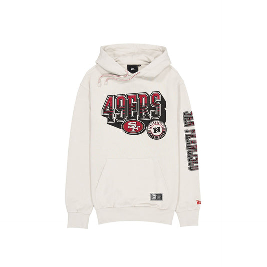 San Francisco 49ers Throwback Chrome White Hoodie