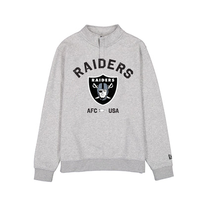 Las Vegas Raiders Heather Gray Quarter Zip