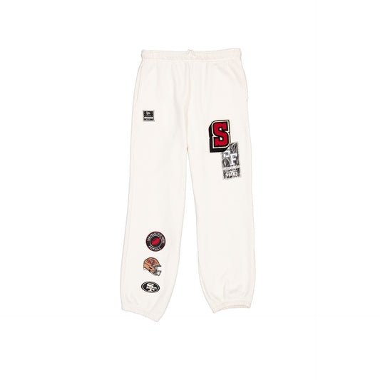 San Francisco 49ers Women's Chrome White Varsity Sweatpants