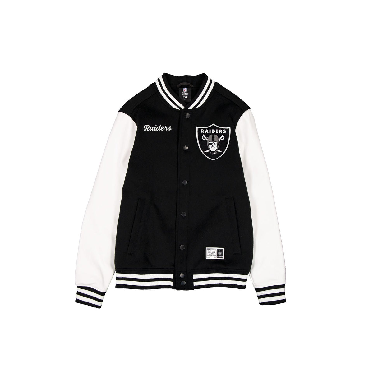 Las Vegas Raiders Black & White Varsity Jacket