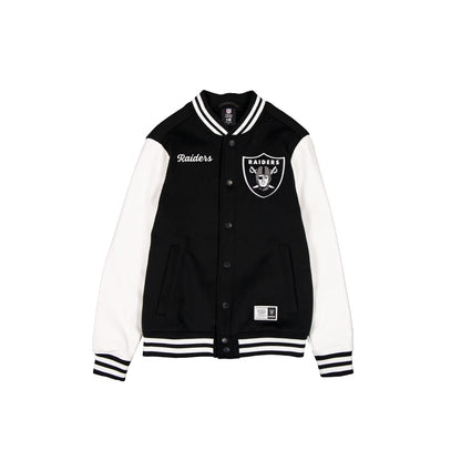 Las Vegas Raiders Black & White Varsity Jacket