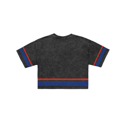 Buffalo Bills Women's Vintage Stripe Cropped T-Shirt