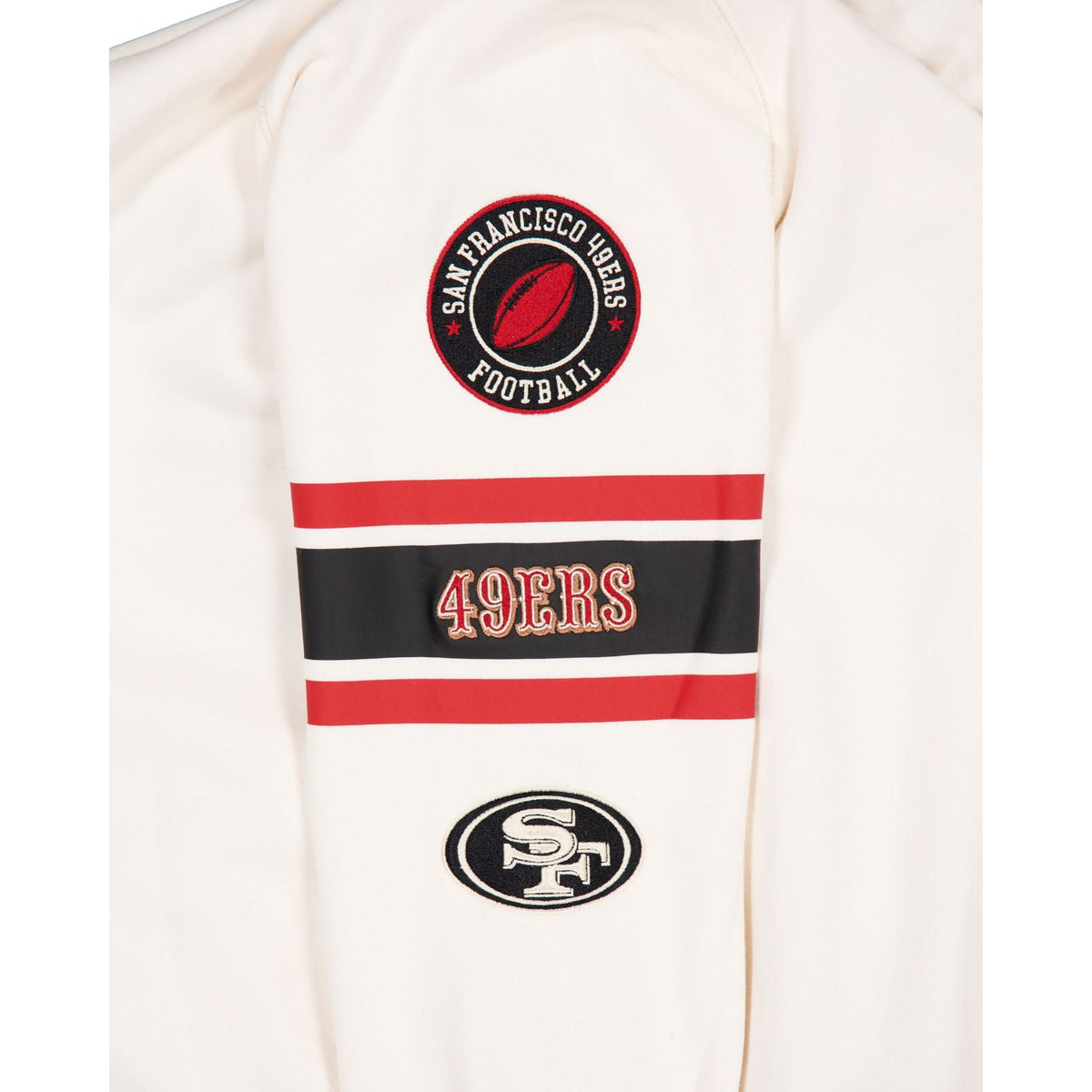 San Francisco 49ers Women's Chrome White Varsity Crewneck