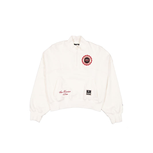 San Francisco 49ers Women's Chrome White Quarter Zip