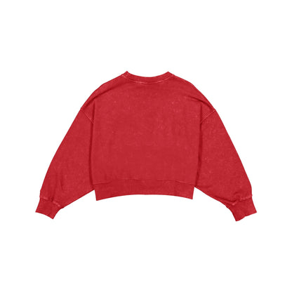 San Francisco 49ers Women's Throwback Cropped Washed Crewneck