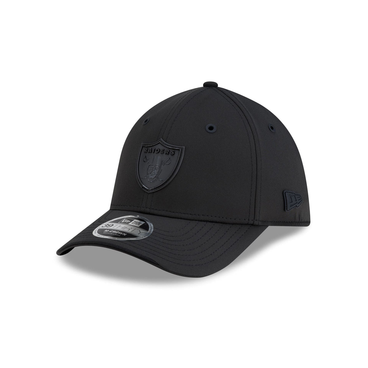 Las Vegas Raiders 2026 Sideline Black 39THIRTY M-Crown Stretch Fit Hat