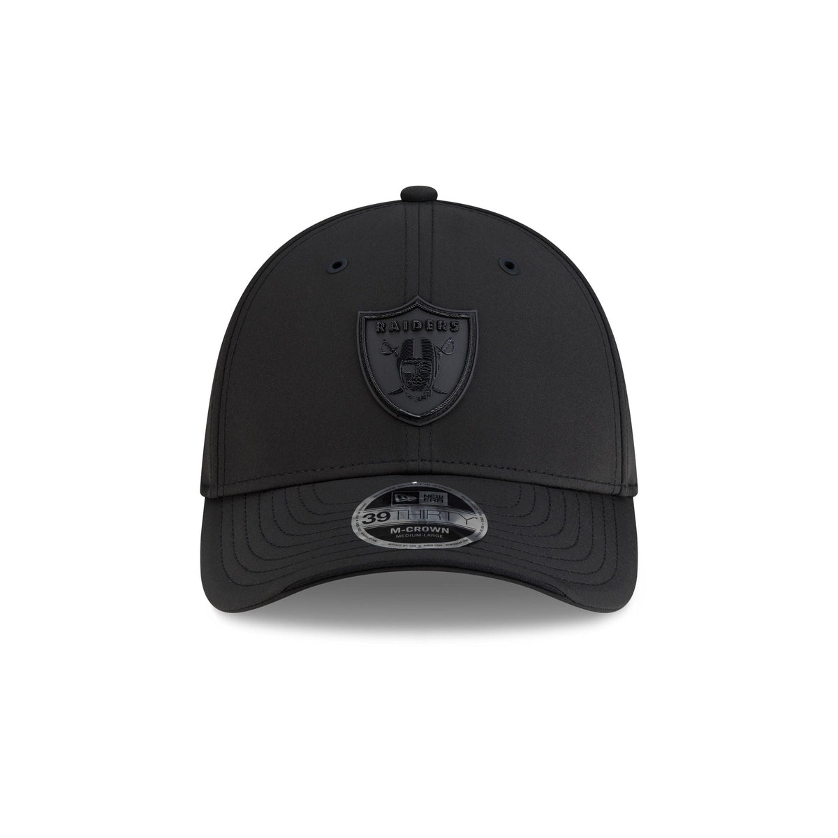 Las Vegas Raiders 2026 Sideline Black 39THIRTY M-Crown Stretch Fit Hat