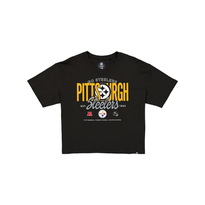 Pittsburgh Steelers 2026 Functional Fandom Women's Black Cropped T-Shirt